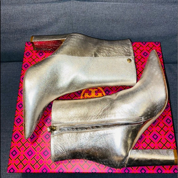 Tory Burch Metallic Boot (NWT)! - Picture 1 of 10